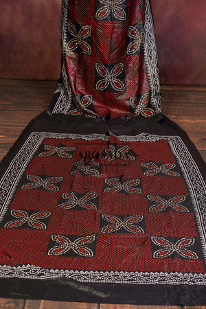 Brown/Red Shaash with stones (Pre-Order)